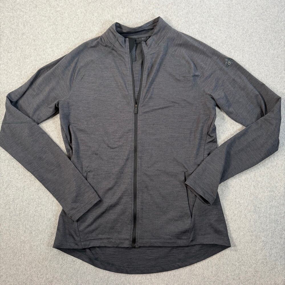 Adidas Women's Medium Gray Activewear Full Zip Jacket Athletic Training Top